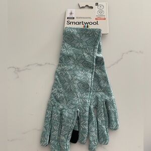 SmartWool Large THERMAL MERINO GLOVE TOUCHSCREEN ARCTIC GREEN SNOW NWT